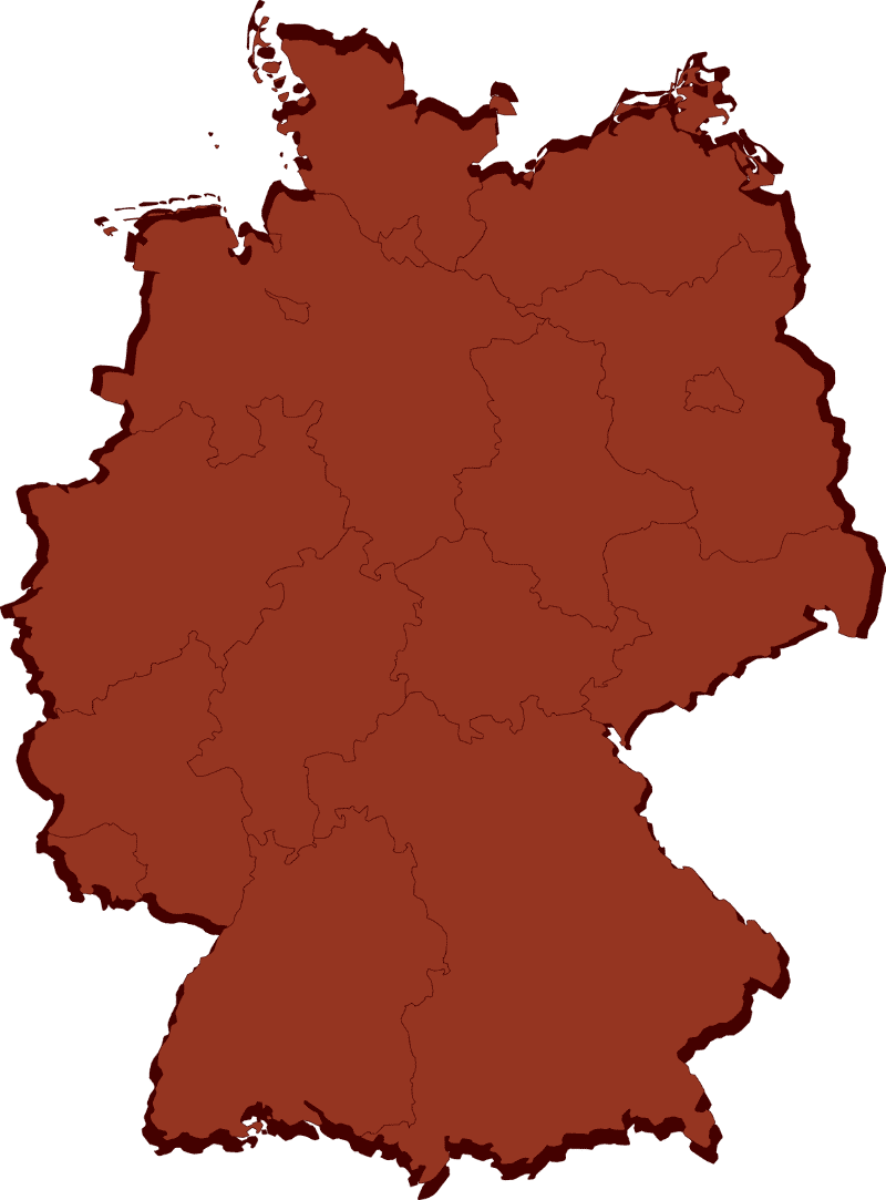 Abstrakte Vektordarstellung des Landes Deutschland mit klar erkennbaren Bundesländern