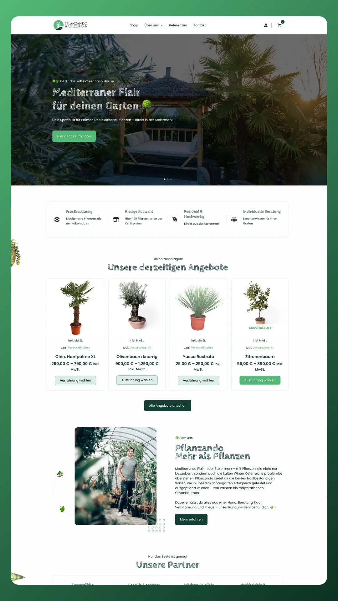 Website von Pflanzando